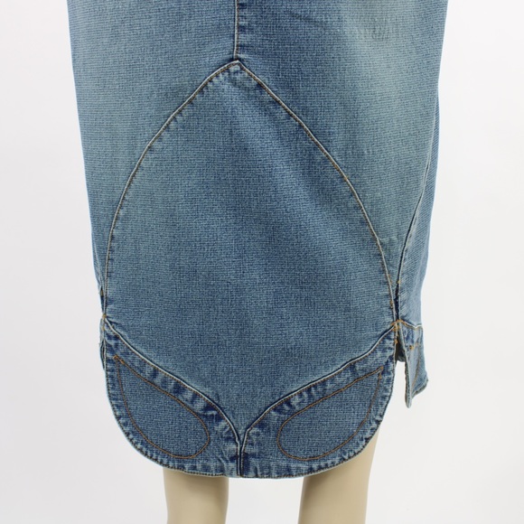 Vintage Neeso long floor length Jean skirt - Picture 2 of 8